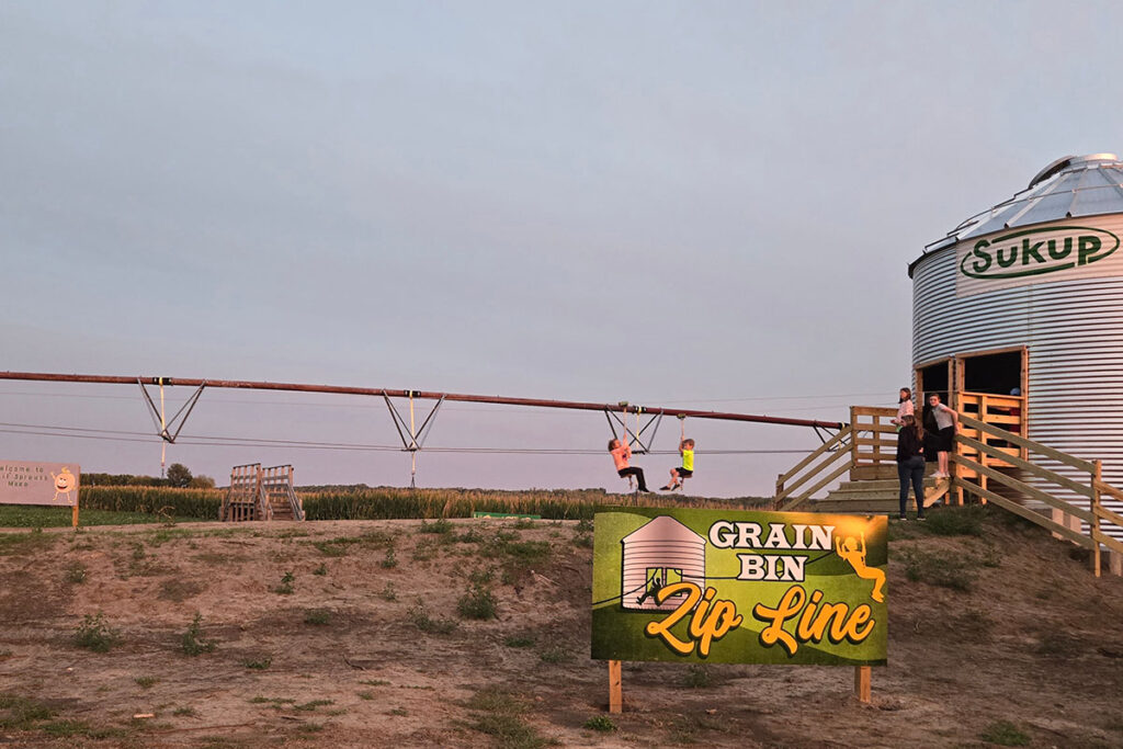 Grain Bin Zip Line